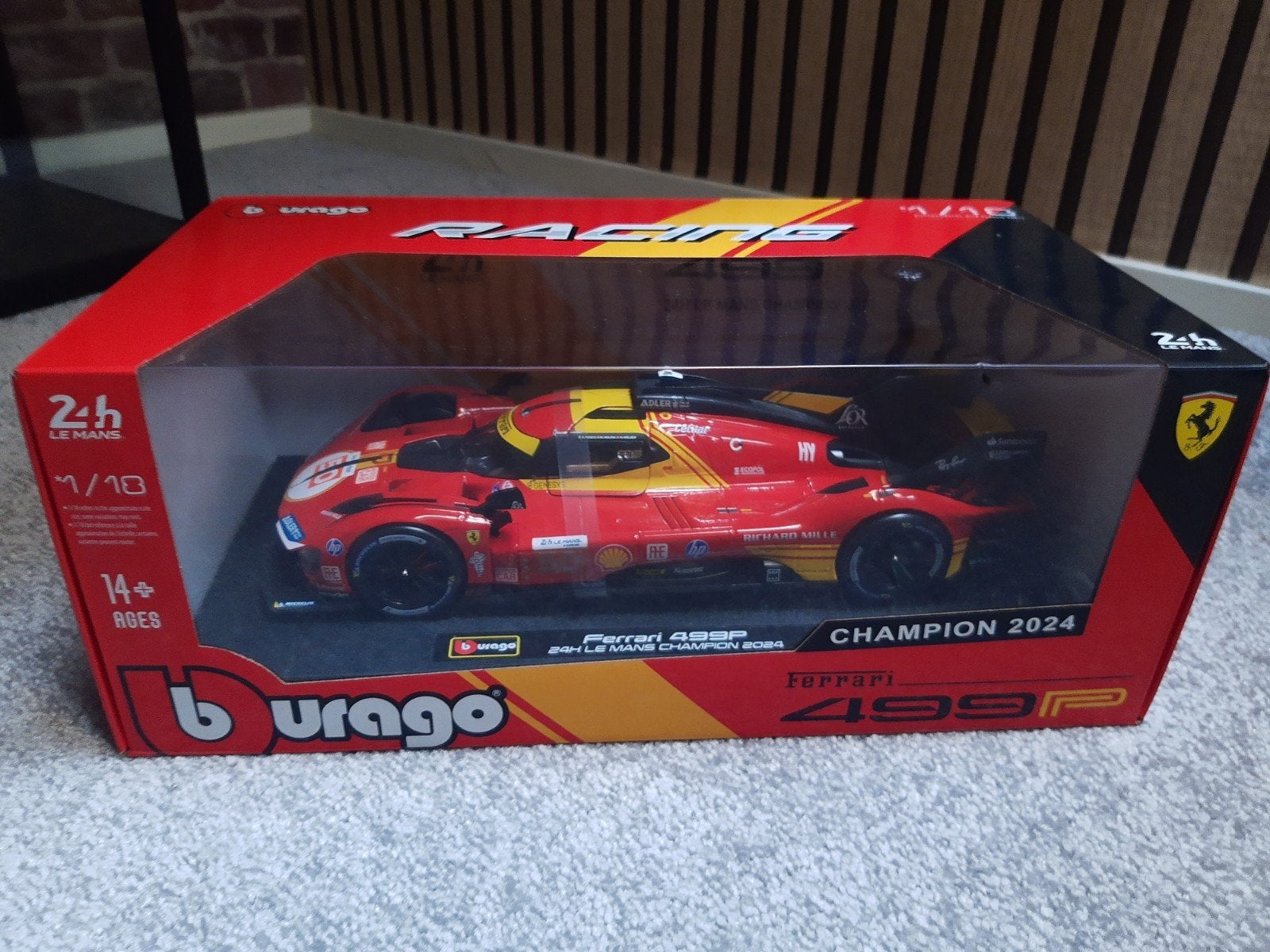 Ferrari 499P Hypercar 24h Le Mans 2024 #50, Hobby en Vrije tijd, Modelauto's | 1:18, Ophalen of Verzenden, Nieuw, Auto, Bburago
