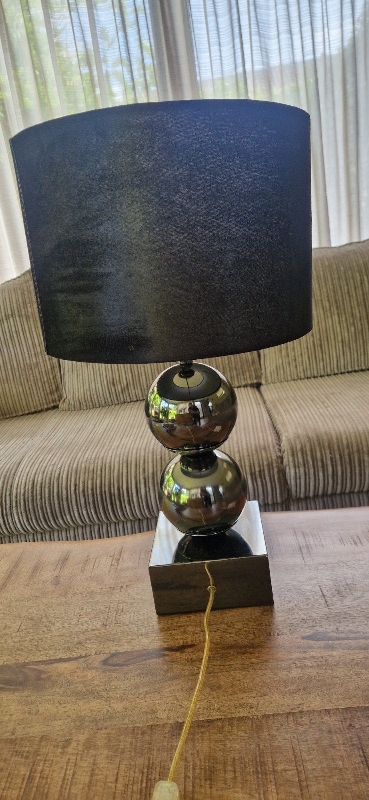 Bollamp zwart Erik Kuster style, Huis en Inrichting, Ophalen, Zo goed als nieuw, 50 tot 75 cm