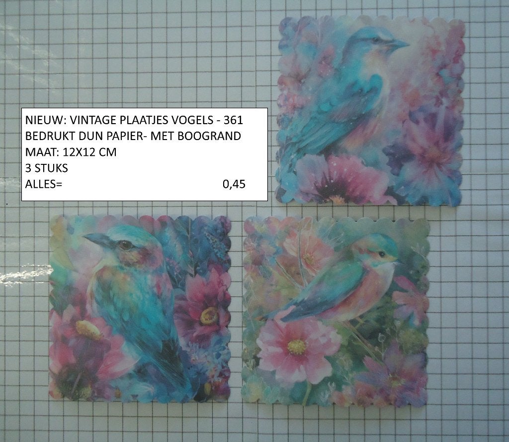 vintage plaatjes vogels 361 ( alleen verzenden, Ophalen, Nieuw, Dieren, Knipvel