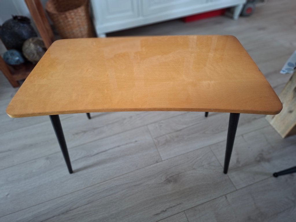 Jaren 60 bijzettafeltje, Gebruikt, Rond, Authentiek jaren 60, 75 cm of meer