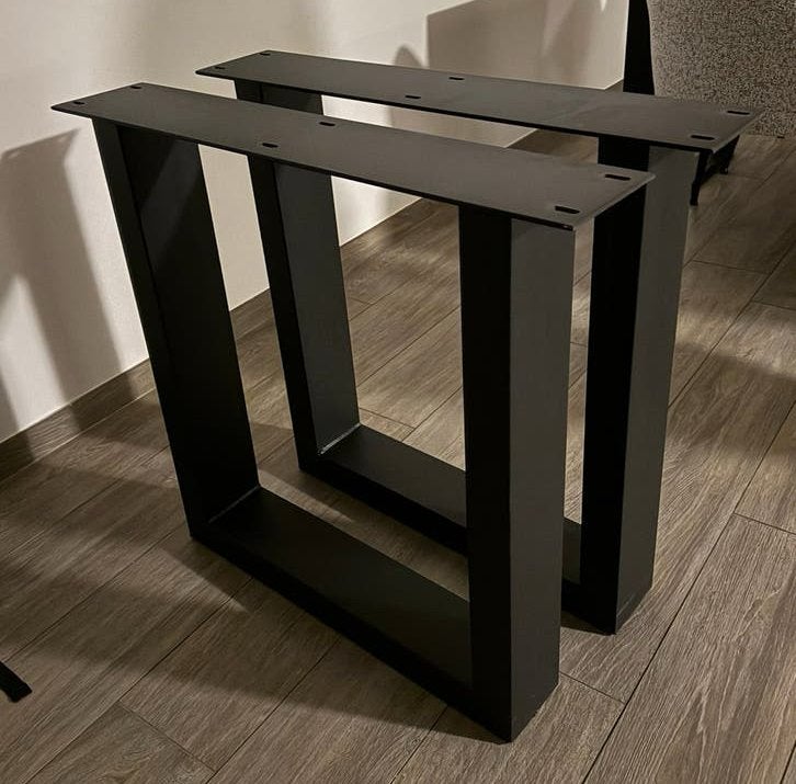 Metalen poten/ metal table legs, Ophalen, Zo goed als nieuw, Rechthoekig, 50 tot 100 cm