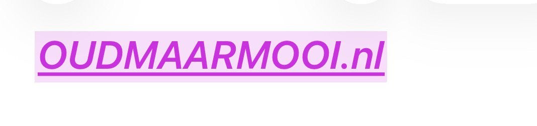 Te koop Domeinnaam ‘ OUMAARMOOI ‘ .nl. Voor Curiosa, Antiek, Ophalen of Verzenden