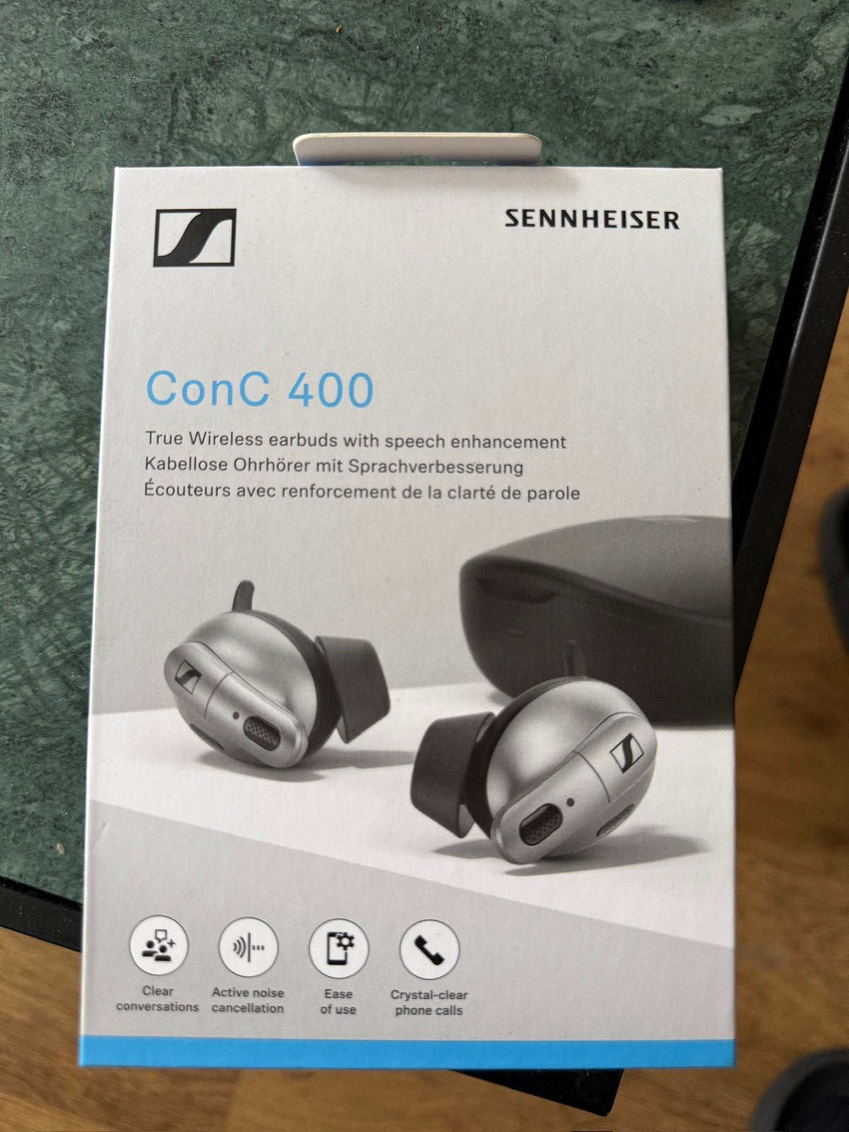 True wireless earbuds Sennheiser ConC400, Sennheiser, Nieuw, Ophalen of Verzenden, Grijs