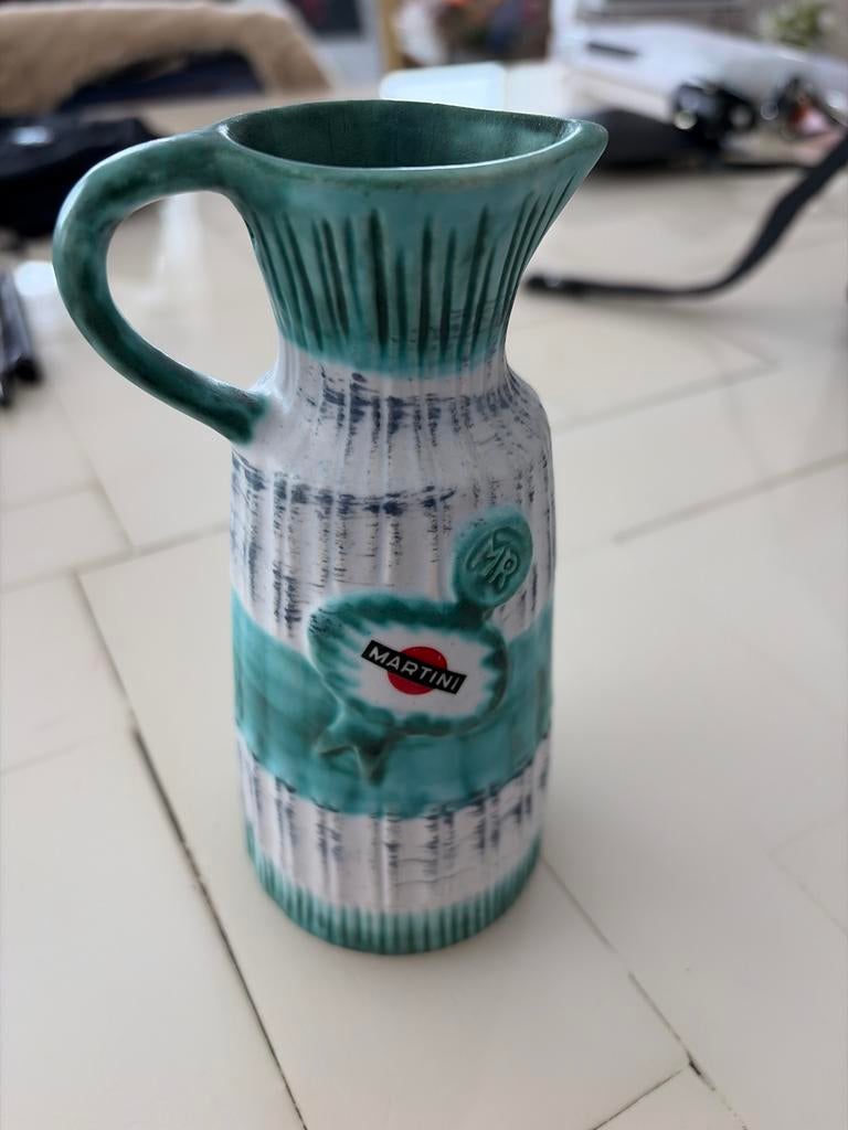 Prachtig groen brocante Martini vaasje / kannetje, Antiek en Kunst, Ophalen of Verzenden