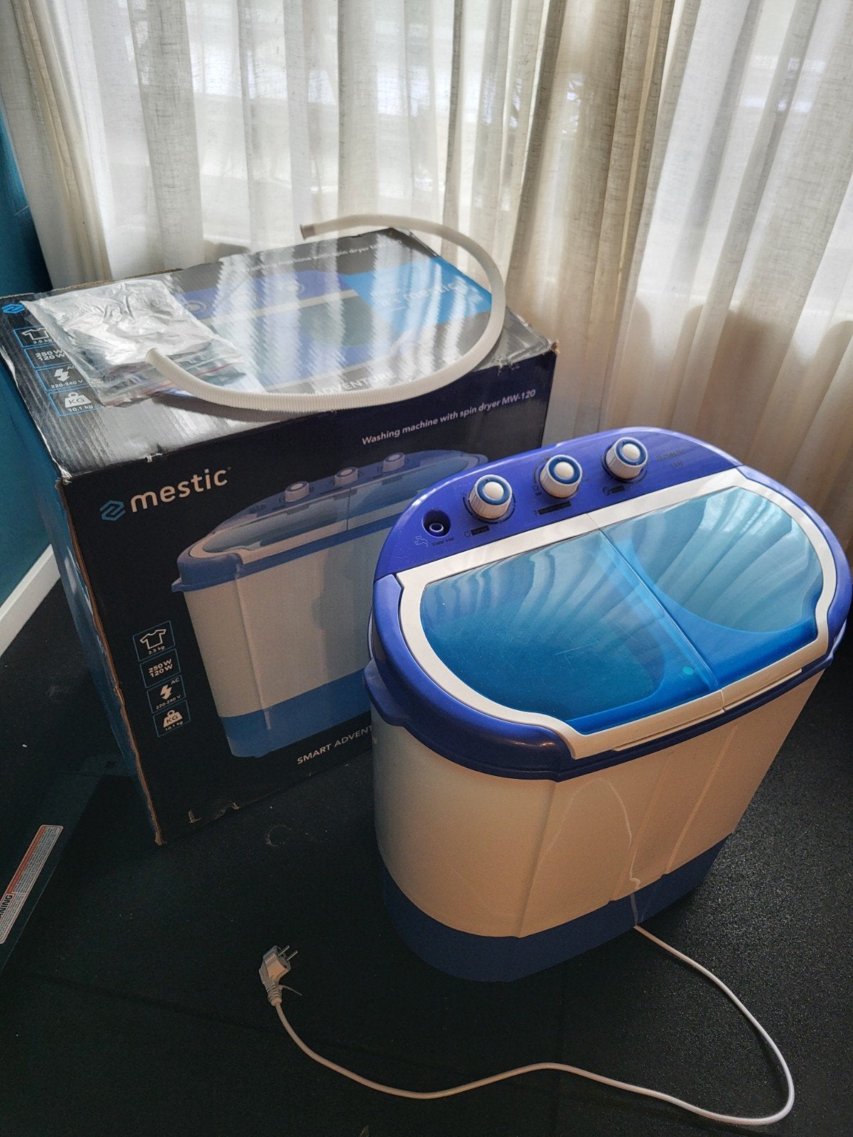 Mestic MW-120 Mini Wasmachine met centrifuge, Ophalen, Minder dan 1200 toeren, Minder dan 85 cm, Minder dan 4 kg