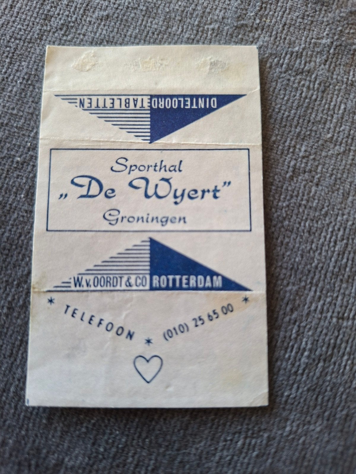 Suikerwikkel, Groningen Sporthal "De Wyert", Verzamelen, Suikerzakjes, Verzenden, Nederland