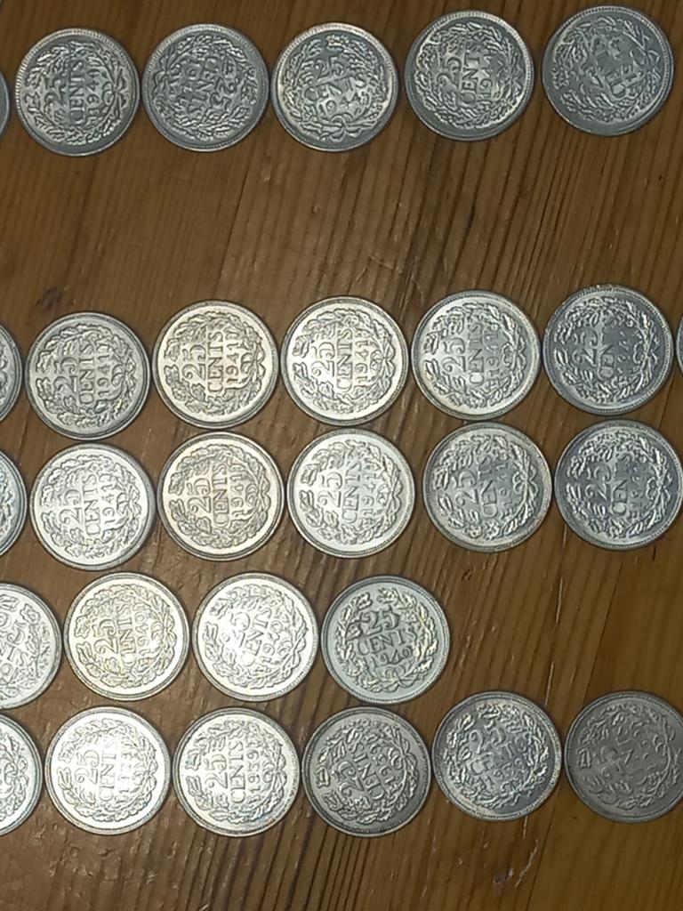 Nederland kwartjes wilhelmina 1939-1944p zilver, Postzegels en Munten, Munten | Nederland, Ophalen of Verzenden, Koningin Wilhelmina