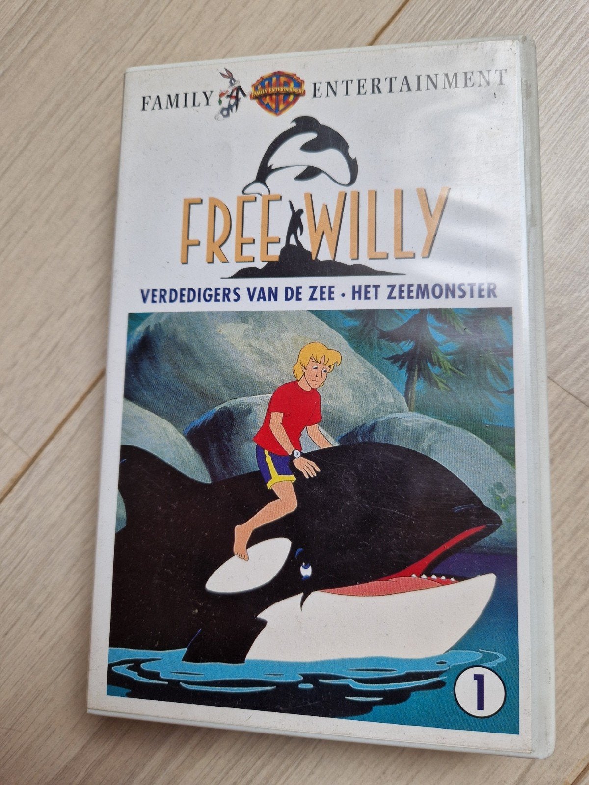 vhs free willy tekenfilm cartoon tekenfilmserie animatie tv, Ophalen of Verzenden