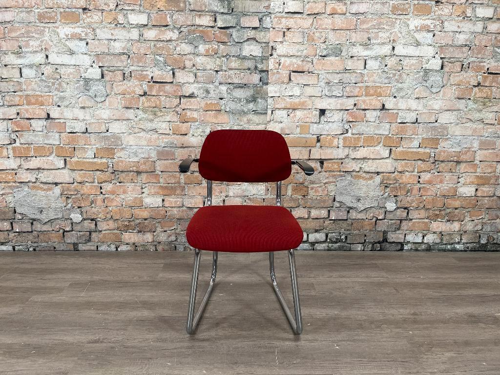 Ahrend Buisframe Sledestoel rood bij TheReSales