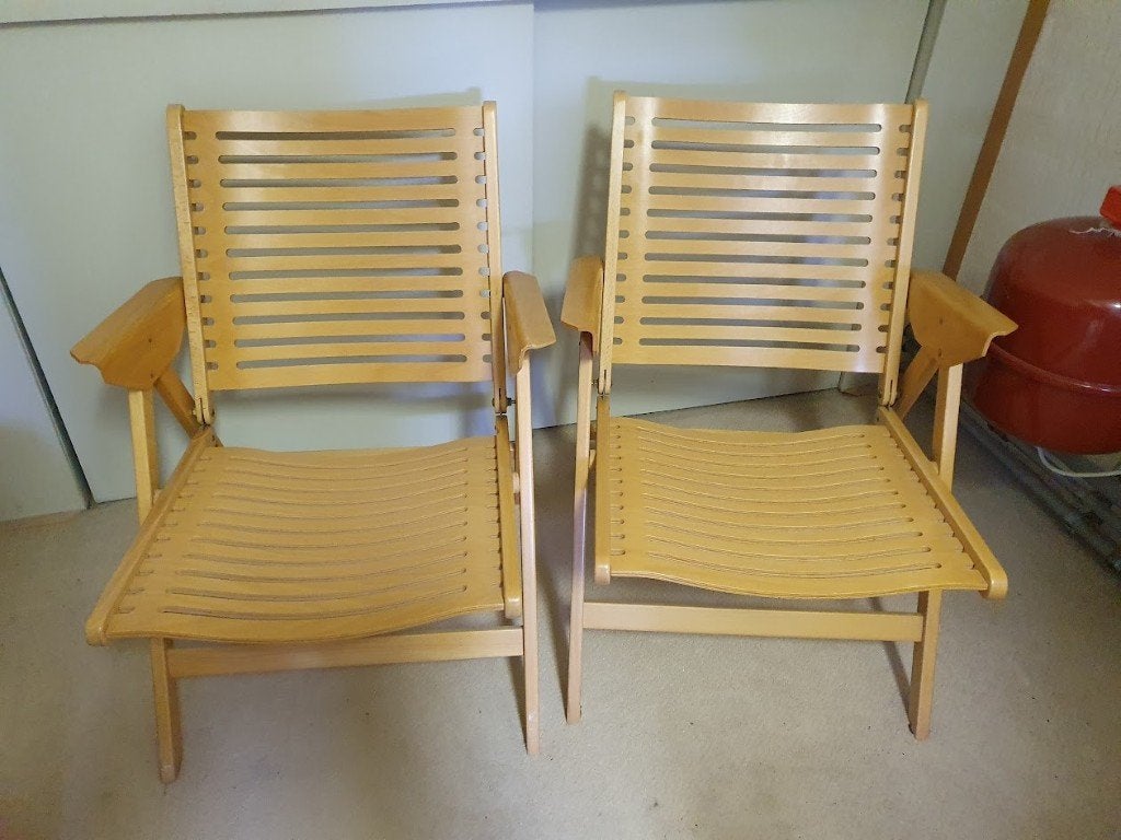 Designstoel REX klapstoel Niko Kralj beukenhout set 2 stuks, Huis en Inrichting, Ophalen, Gebruikt, Twee, Overige kleuren