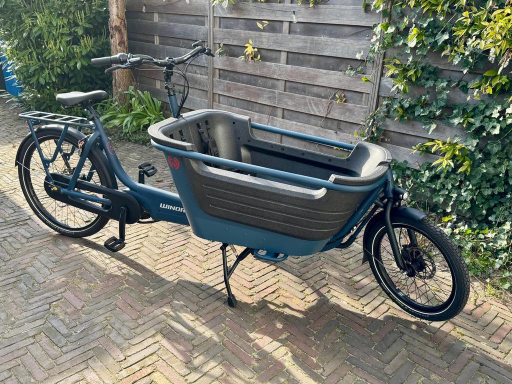 Winora electrische bakfiets – zo goed als nieuw!, Fietsen en Brommers, Fietsen | Bakfietsen, Ophalen, Zo goed als nieuw, 4 kinderen of meer