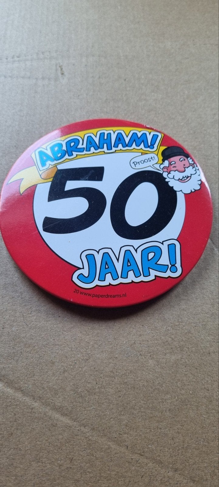 Abraham 50 jaar feestartikelen set, Ophalen of Verzenden, Gebruikt, Feestartikel, Abraham of Sarah