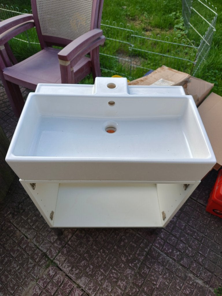 IKEA Lillången badkamerkast met wasbak,kraan en spiegelkast, Ophalen, Nieuw, 50 tot 100 cm, Minder dan 100 cm