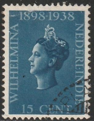 Ned.Indië 1938 237 Wilhelmina 15c, Gest, Ophalen of Verzenden, Gestempeld, Nederlands-Indië
