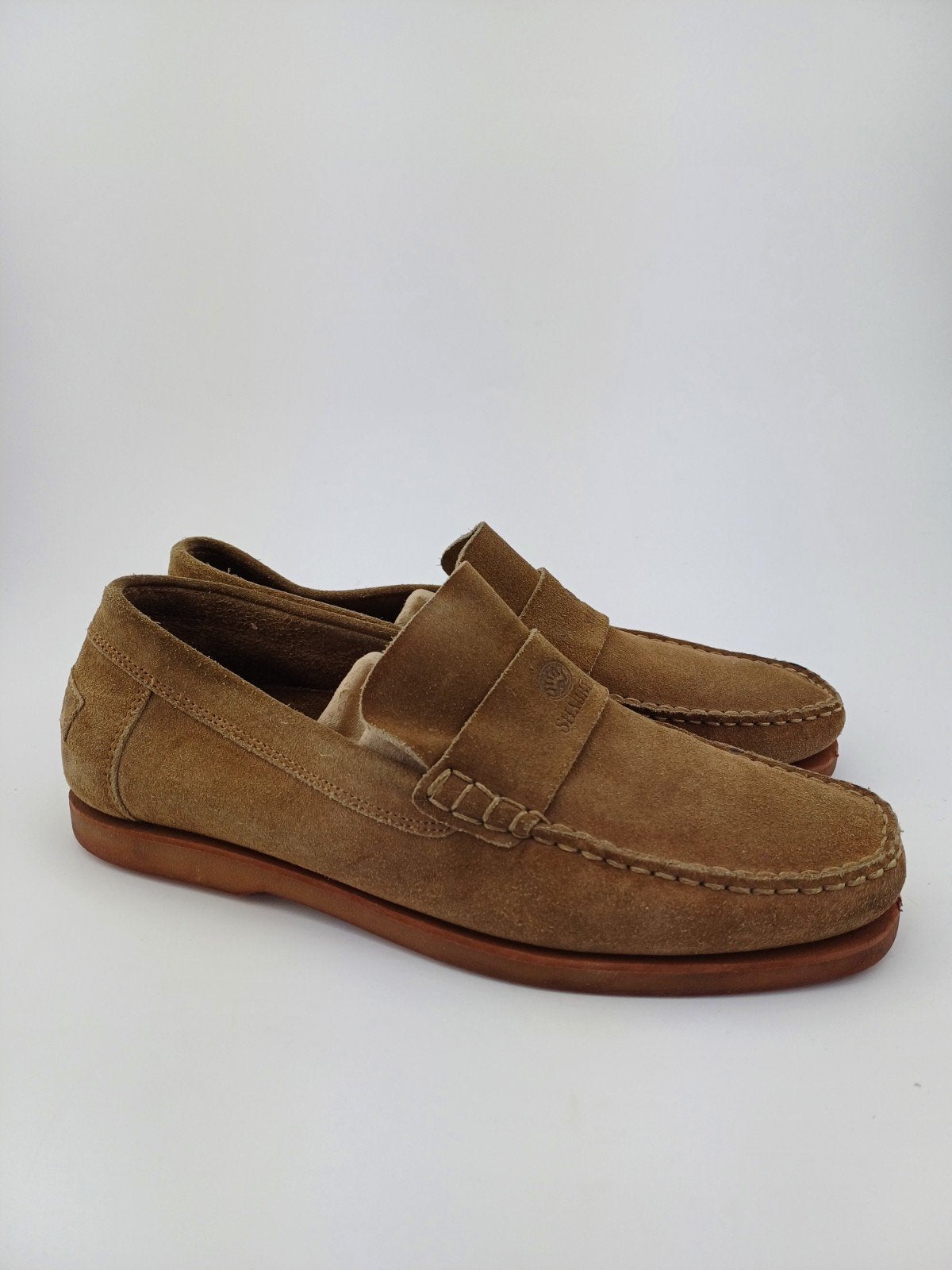 Loafers beige bruin suède Fred de la Bretoniere 42, Ophalen of Verzenden, Zo goed als nieuw, Bruin, Loafers