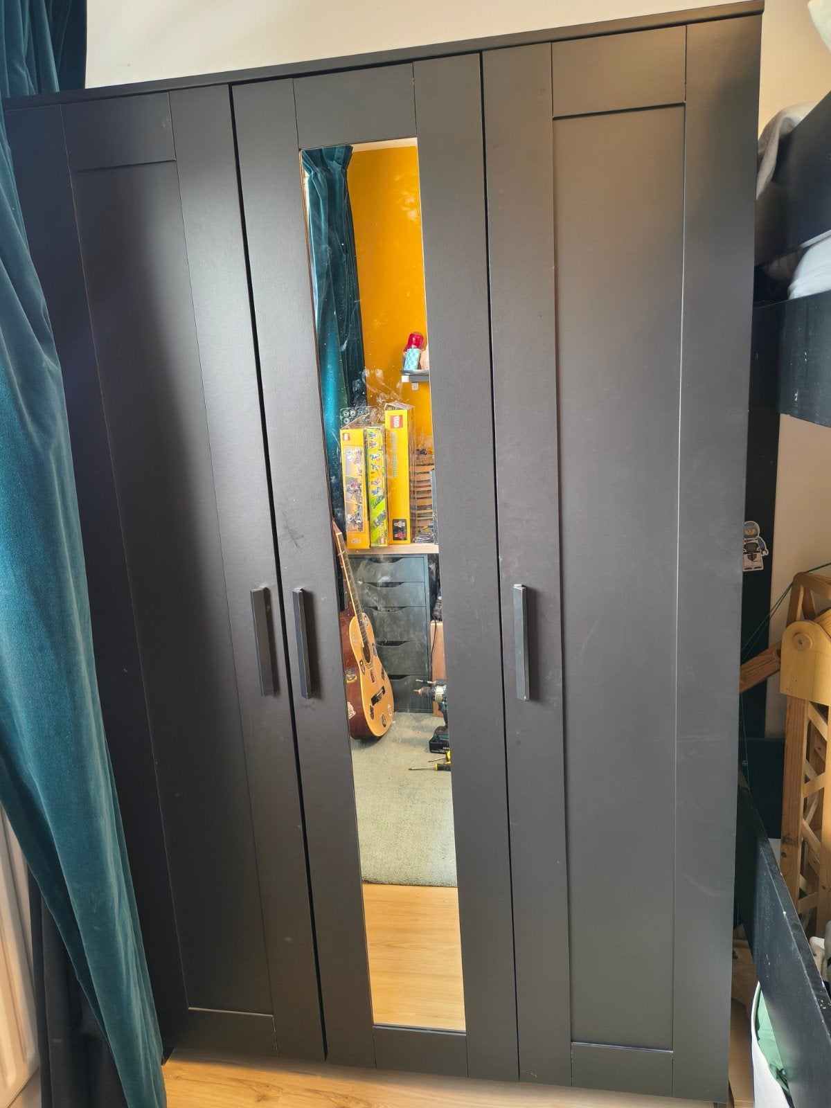 Brimnes kast zwart van Ikea, Huis en Inrichting, Kasten | Kledingkasten, Ophalen, Gebruikt, 100 tot 150 cm, 150 tot 200 cm