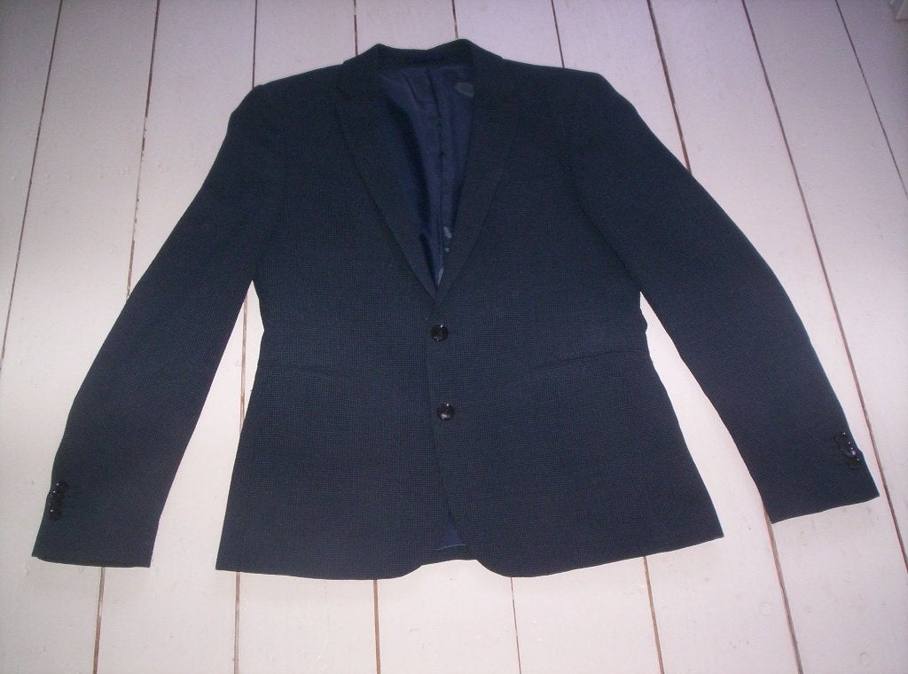 COLBERT HEREN van MANGO donkerblauw, wafelruitje,, Ophalen of Verzenden, Zo goed als nieuw, Mango, Maat 48/50 (M)