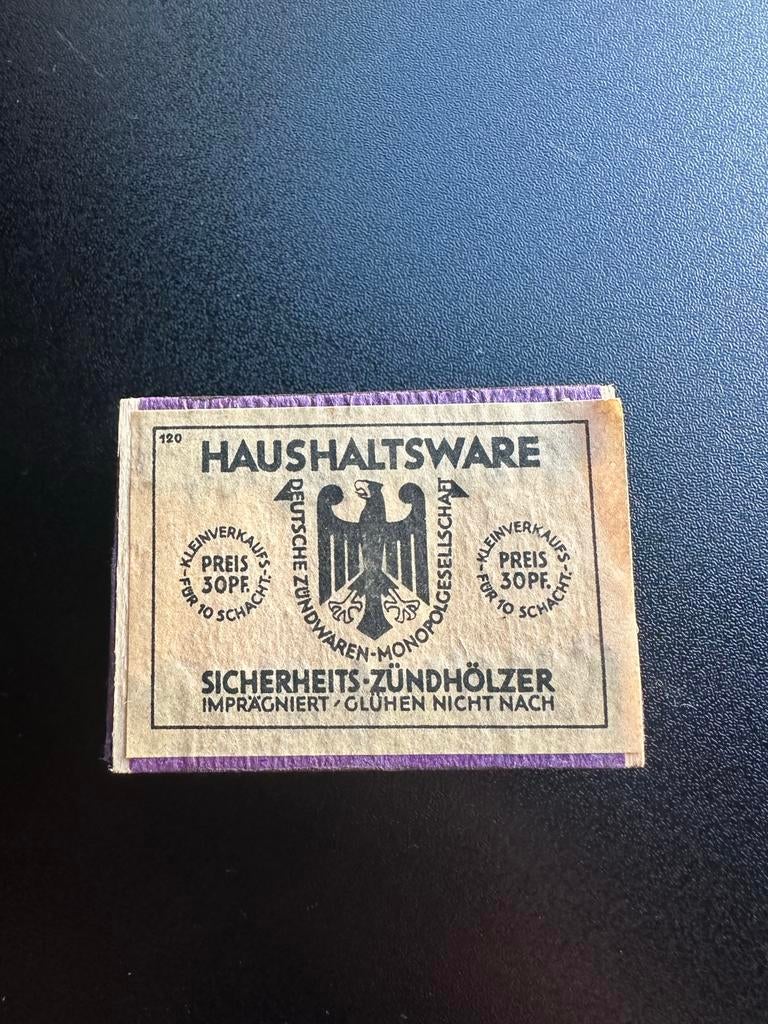 Duitse lucifers WW2, Ophalen of Verzenden, Overige soorten, Duitsland, Overige typen