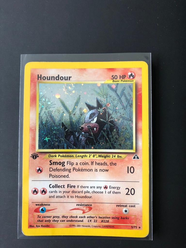 Houndour first edition neo discovery, Ophalen of Verzenden, Nieuw, Losse kaart
