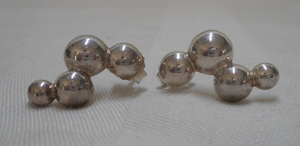 Pandora zilveren oorbellen bubbel nr.1085, Hangers, Verzenden, Zo goed als nieuw, Zilver