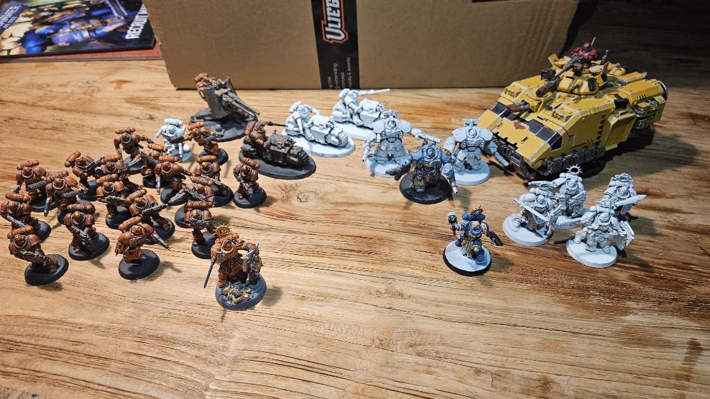 Assortiment warhammer 40K Space marines., Ophalen of Verzenden, Gebruikt, 1:35 tot 1:50, Figuur of Figuren