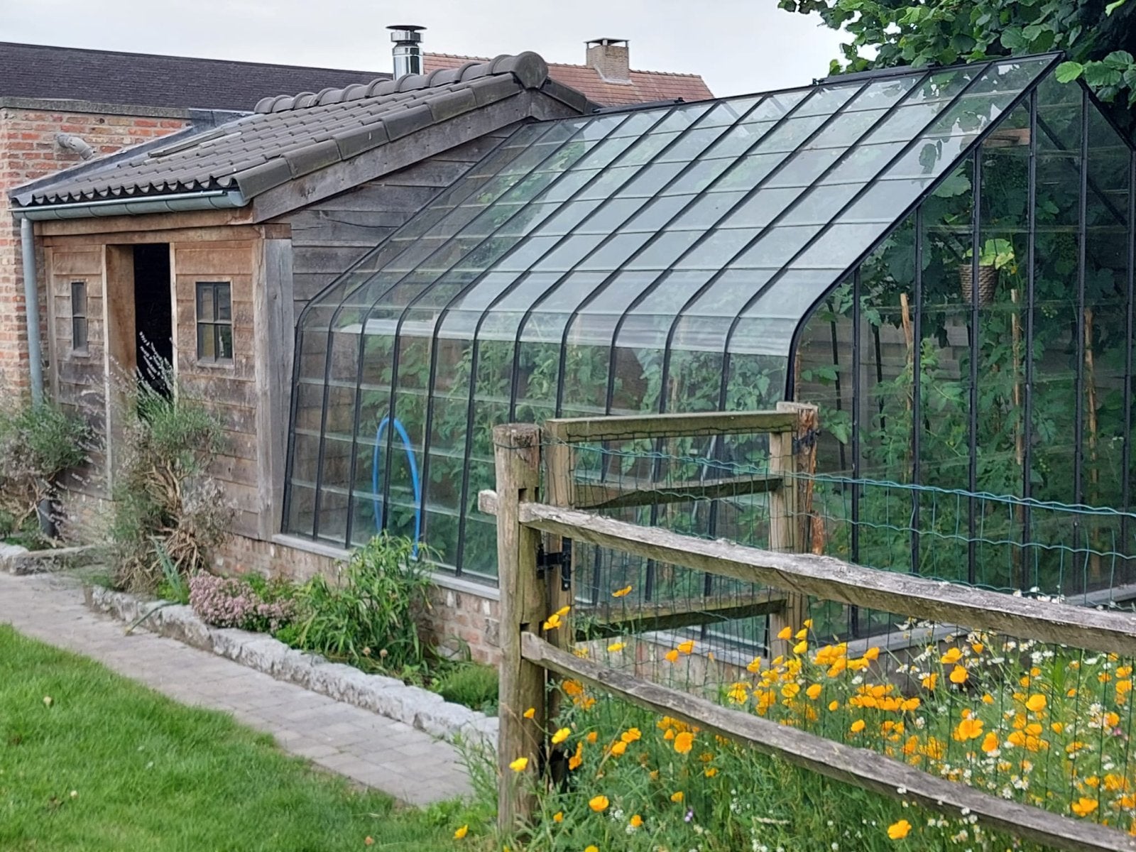 Druivenkas Authentieke materialen zelfbouw, Tuin en Terras, Kassen, Ophalen, Gebruikt