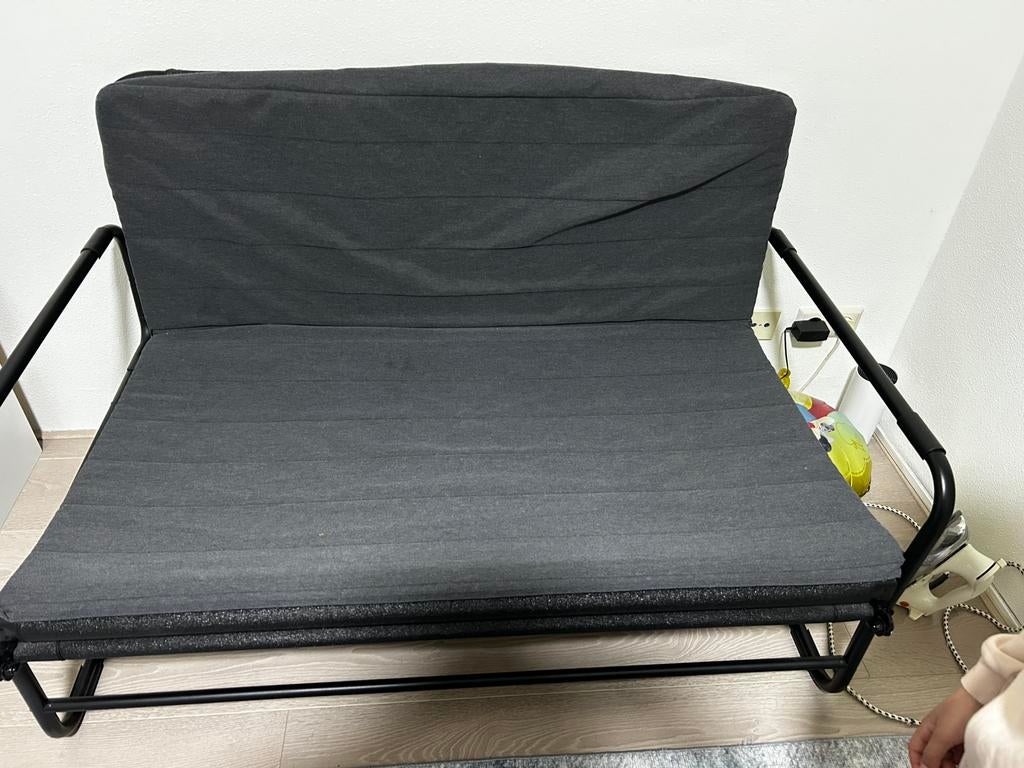 Sofa-bed, Knisa dark grey/black, Ophalen