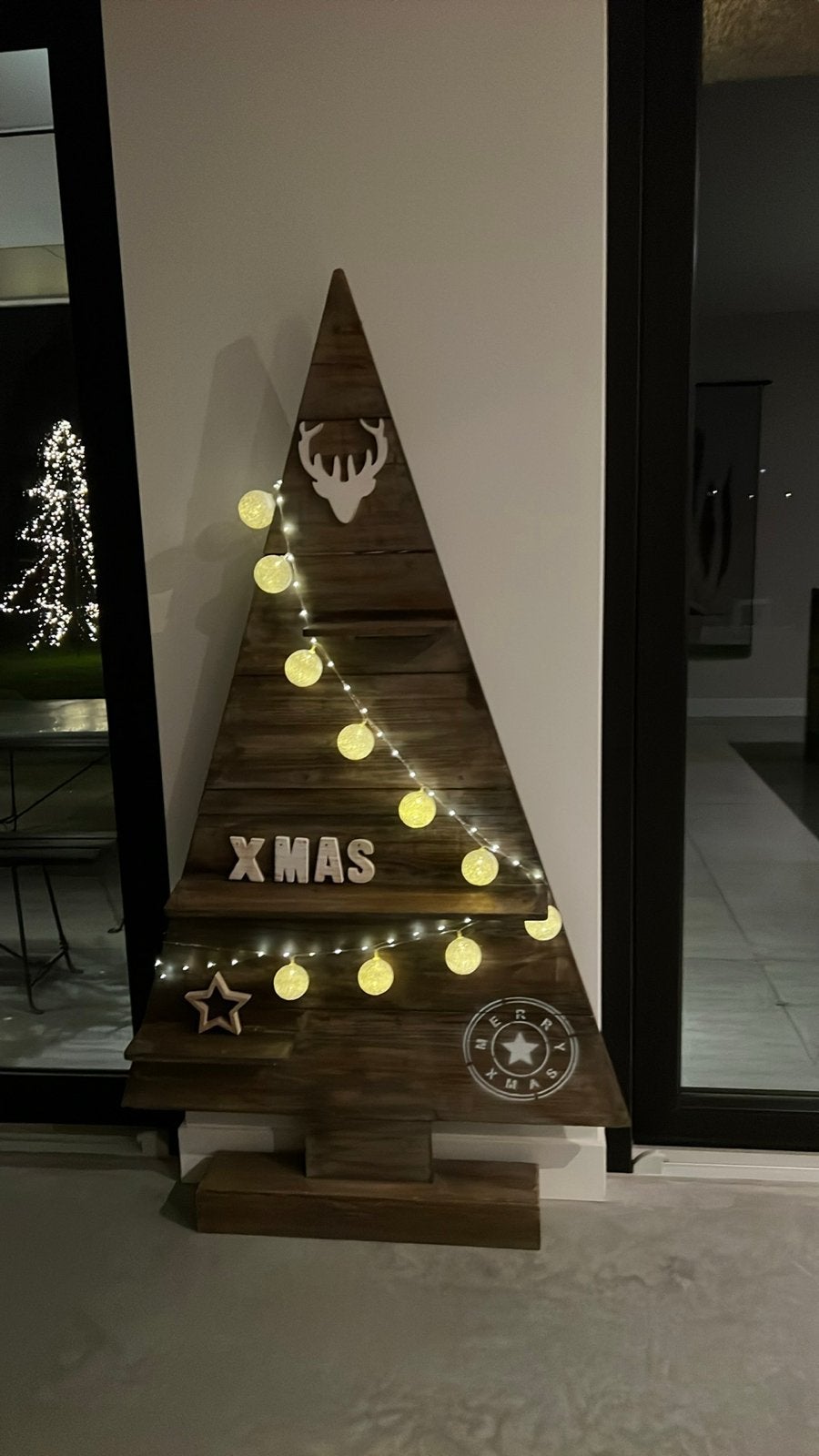 Grote kerstboom van Steigerhout, Diversen, Ophalen, Zo goed als nieuw