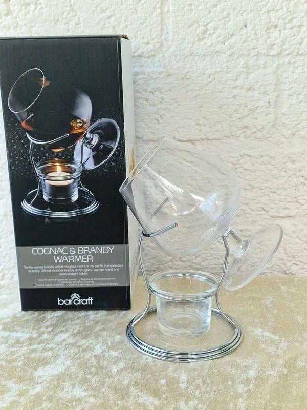 Cognac brandy warmer set glas nieuw, Verzamelen, Glas en Borrelglaasjes, Ophalen of Verzenden, Nieuw, Overige typen