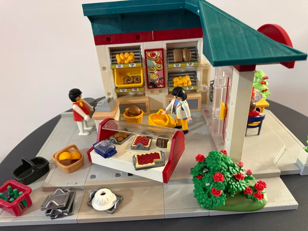 Playmobil bakkerswinkel met cafetaria, Ophalen of Verzenden, Gebruikt, Complete set