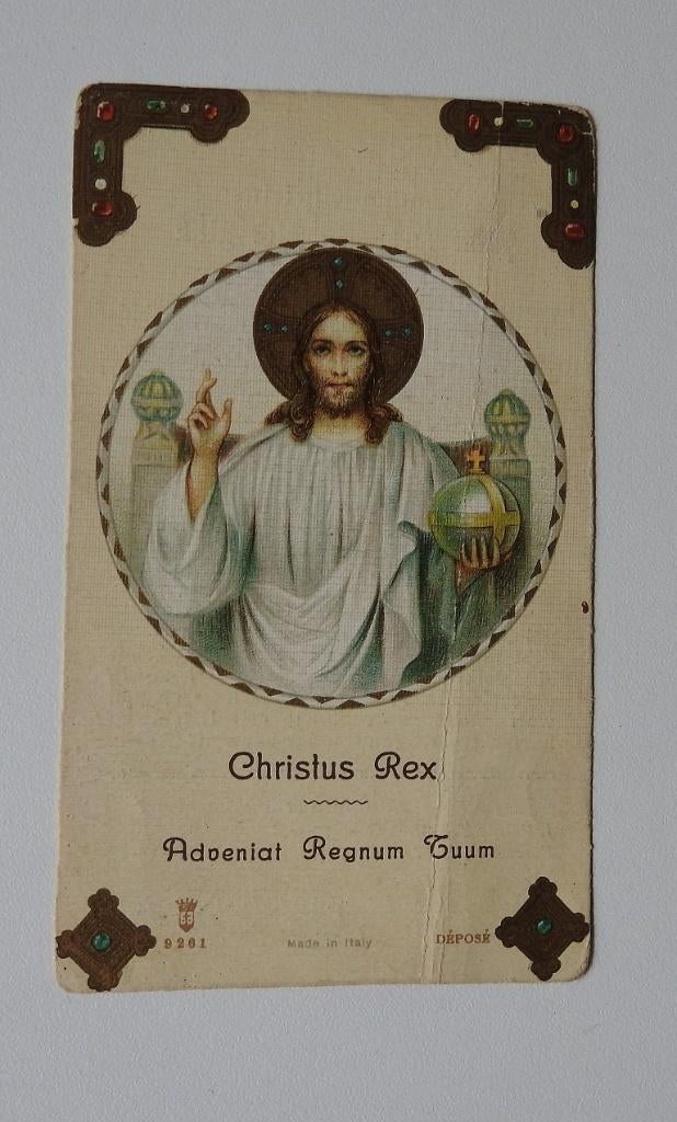 Gebedsprentje Christus Rex, Verzenden, Zo goed als nieuw, Overige typen, Christendom | Katholiek