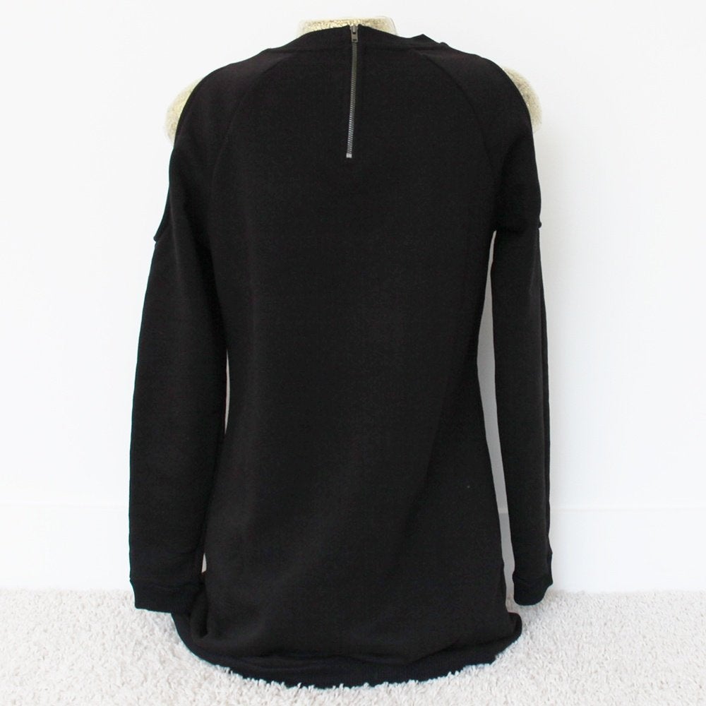 Super Leuke Object Sweater Jurk (S) - 87 € 40,-, Zwart, Object, Ophalen of Verzenden, Zo goed als nieuw