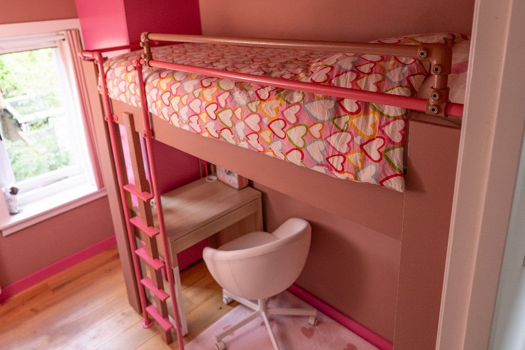 Superleuke roze hoogslaper / Kinderbed, Ophalen, Gebruikt, Hoogslaper