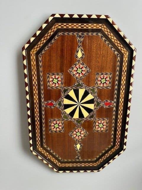 Dienblad intarsia. hout, Ophalen of Verzenden, Nieuw, Rechthoekig, Hout
