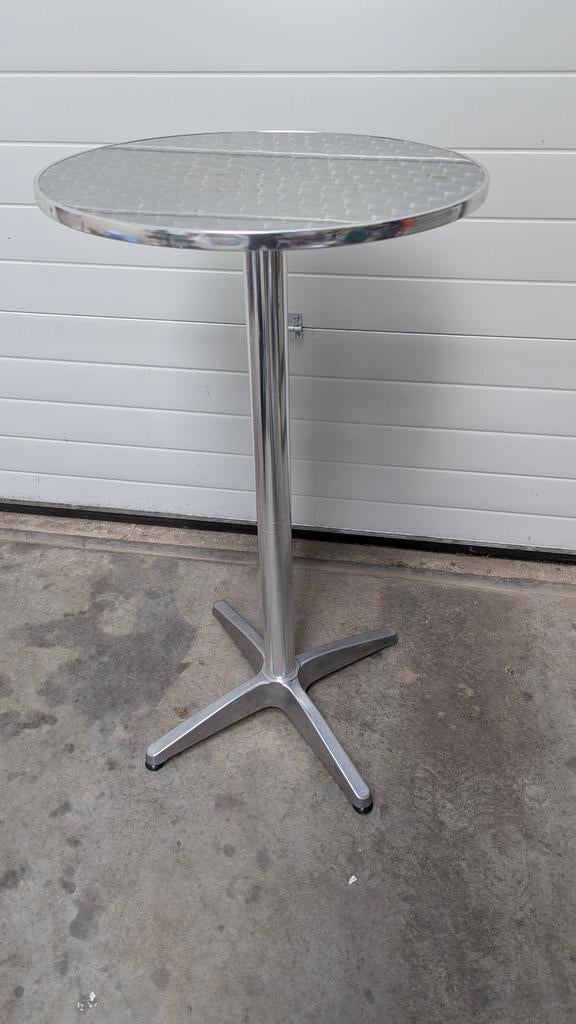 Aluminium statafel 3 stuks met hoes, Ophalen of Verzenden, In hoogte verstelbaar, Gebruikt