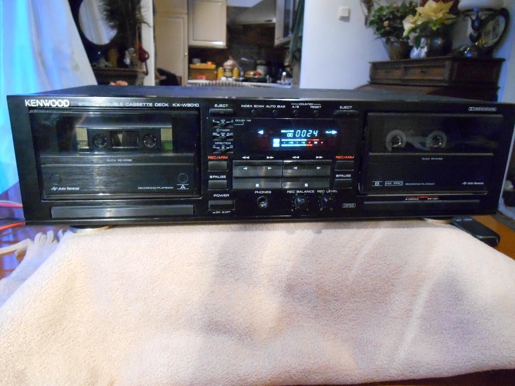 Kenwood KX-W8010 Dual Cassette Tape Recorder HiFi Stereo, Ophalen, Kenwood, Tiptoetsen