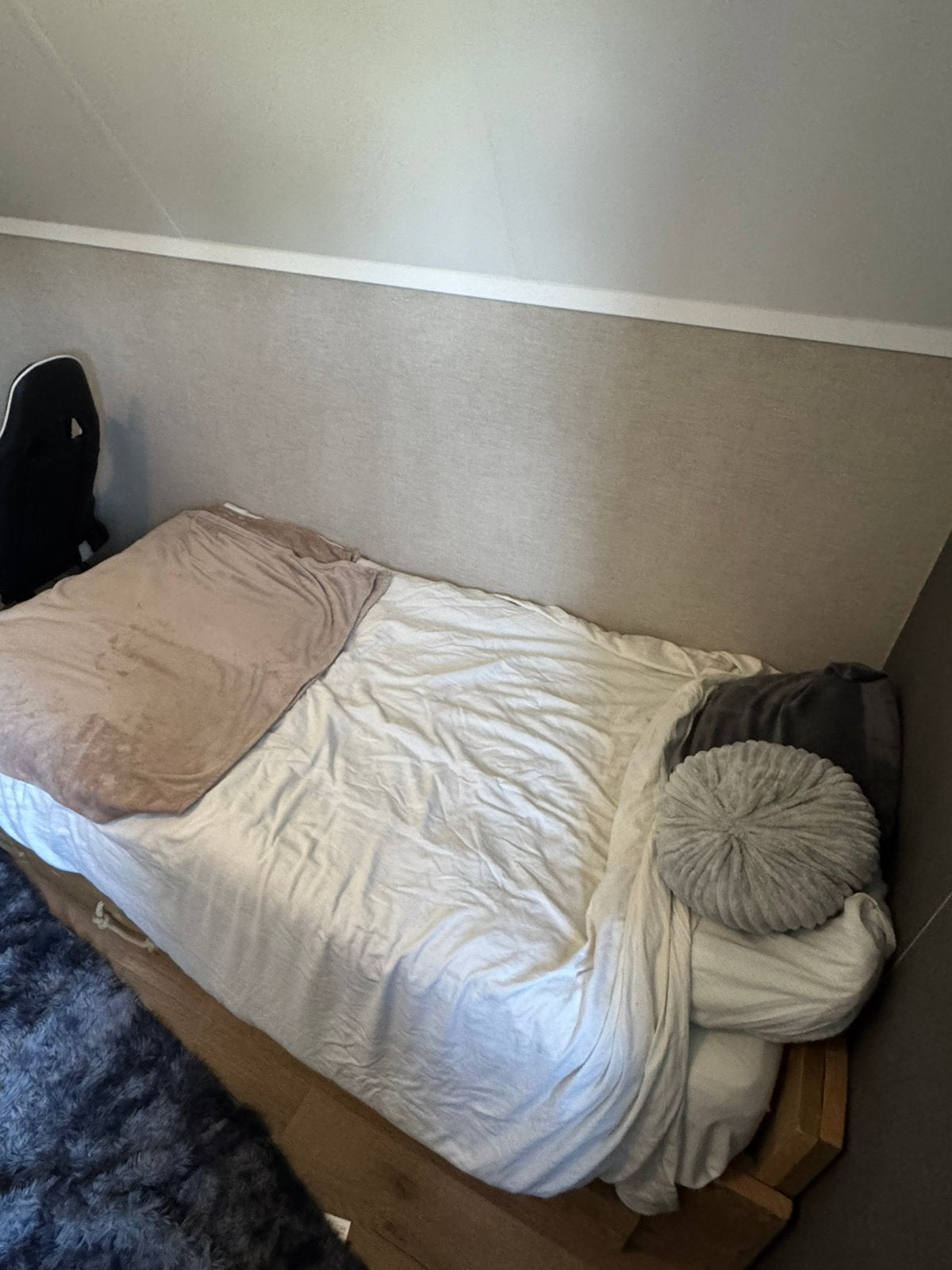 Houten eenpersoonsbed (exclusief beddengoed), Ophalen, Eenpersoons, Bruin, Steigerhout