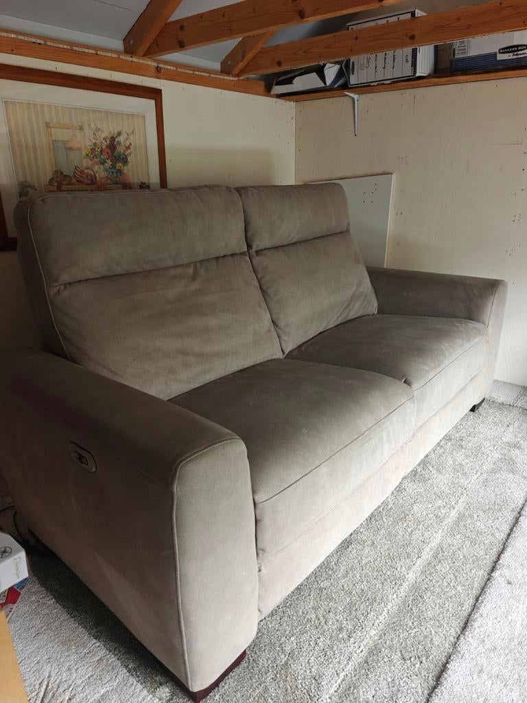 Electrische stoffen loungebank 2 zits, Ophalen of Verzenden, Zo goed als nieuw, Stof