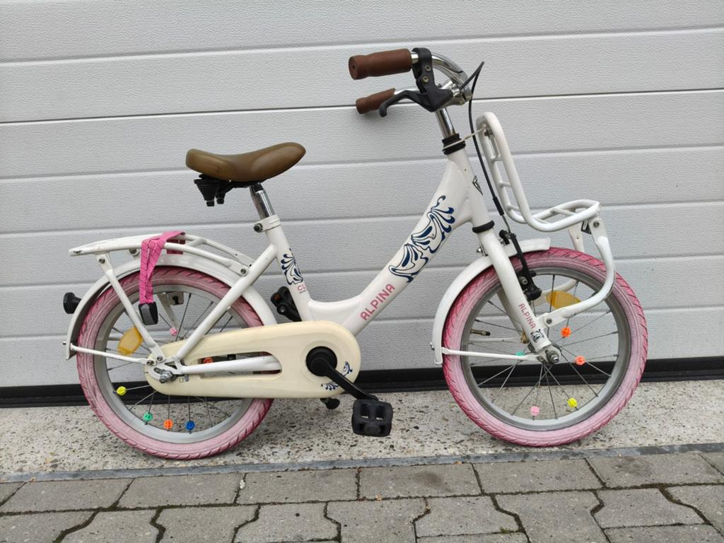 Alpina Clubb 16 inch meisjesfiets, Ophalen, Terugtraprem, Gebruikt, Alpina