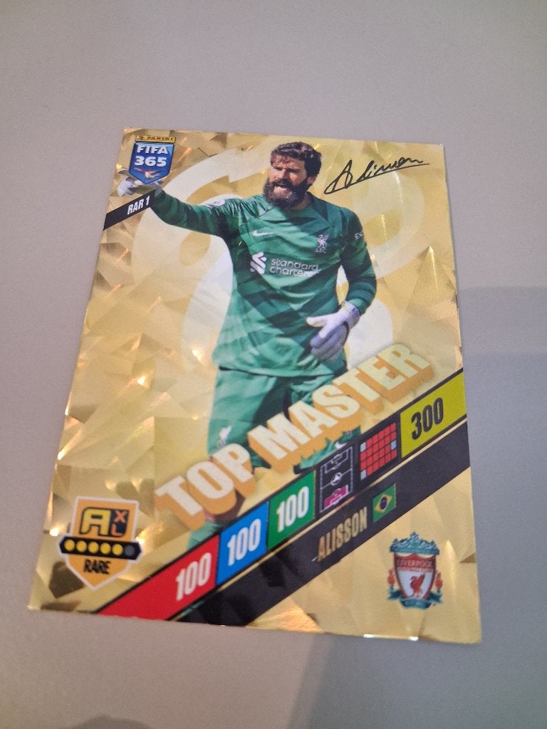 Panini TOP MASTER Alisson, Verzamelen, Ophalen of Verzenden, Zo goed als nieuw, Buitenlandse clubs, Spelerskaart