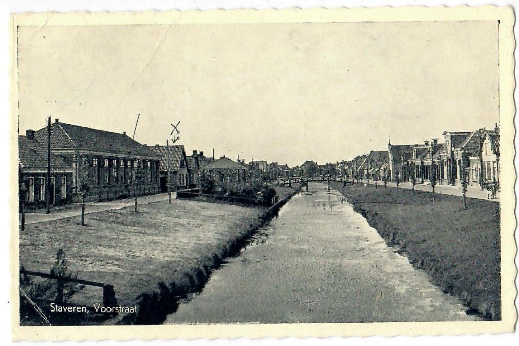Staveren - Voorstraat, Verzenden, 1940 tot 1960, Gelopen, Friesland