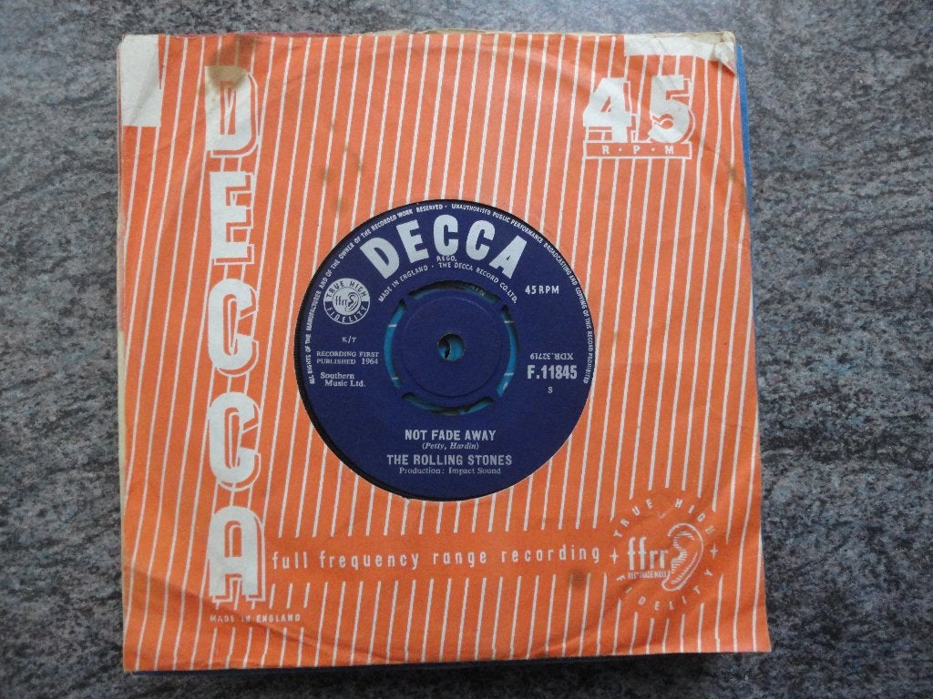 Rolling Stones - Not fade away UK 1964, Gebruikt, Originele persing, 7 inch, Ophalen of Verzenden