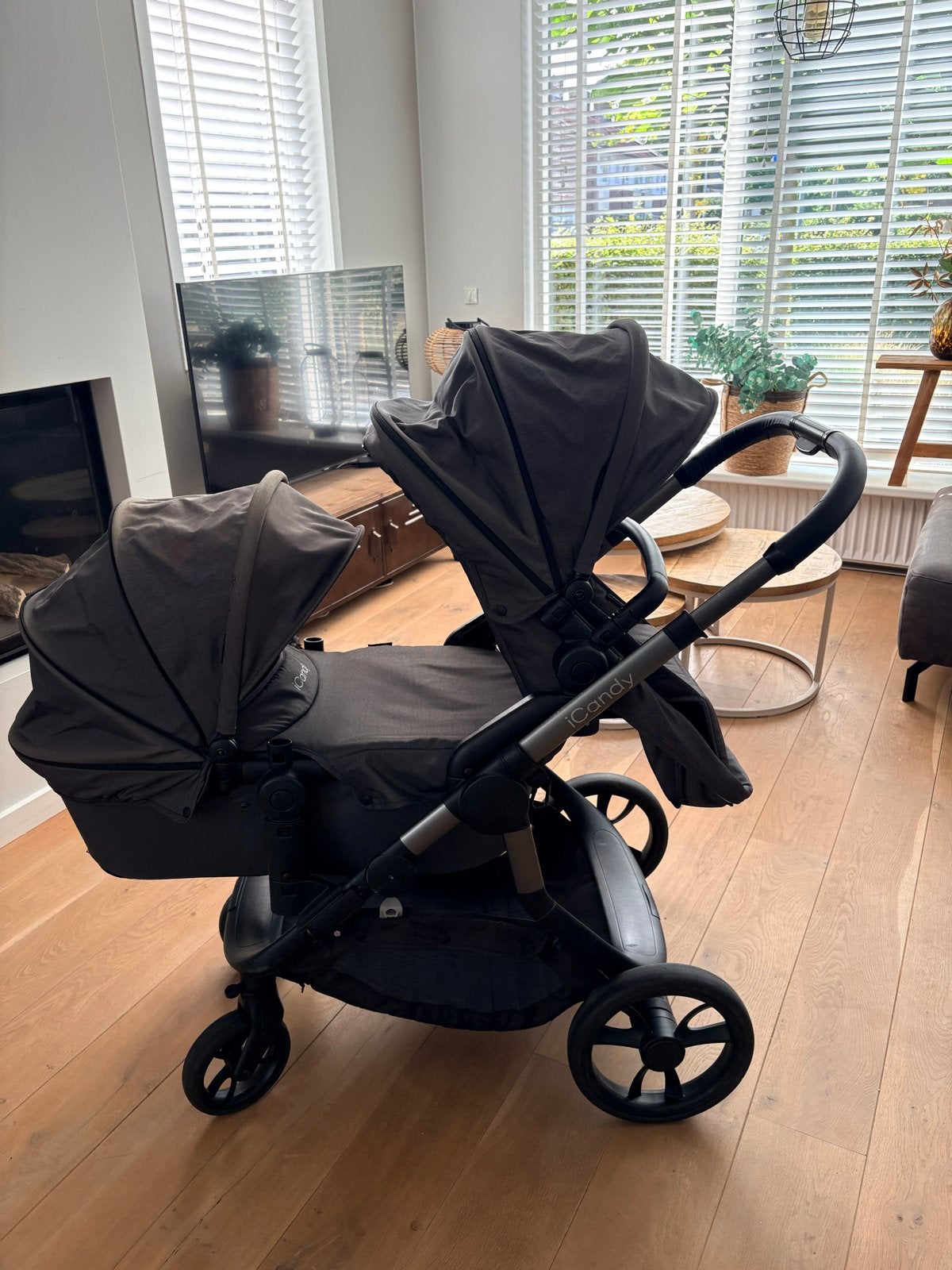 Duowagen kinderwagen / tweelingwagen–baby + peuter –compleet, Kinderen en Baby's, Gebruikt, Duowagen, Ophalen, Kinderwagen
