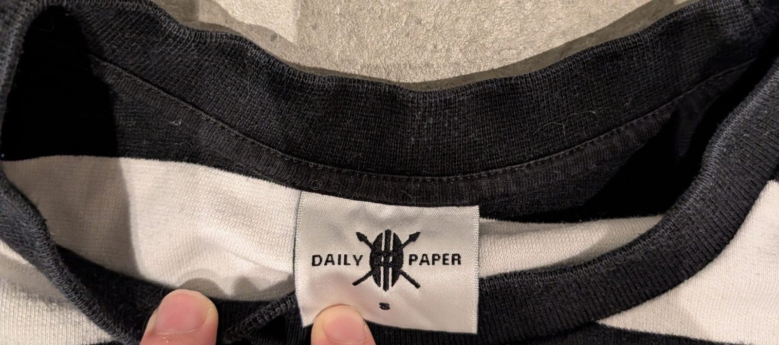 Daily Paper longsleeve gestreept zwart/wit, Zwart, Ophalen of Verzenden, Daily Paper, Gedragen