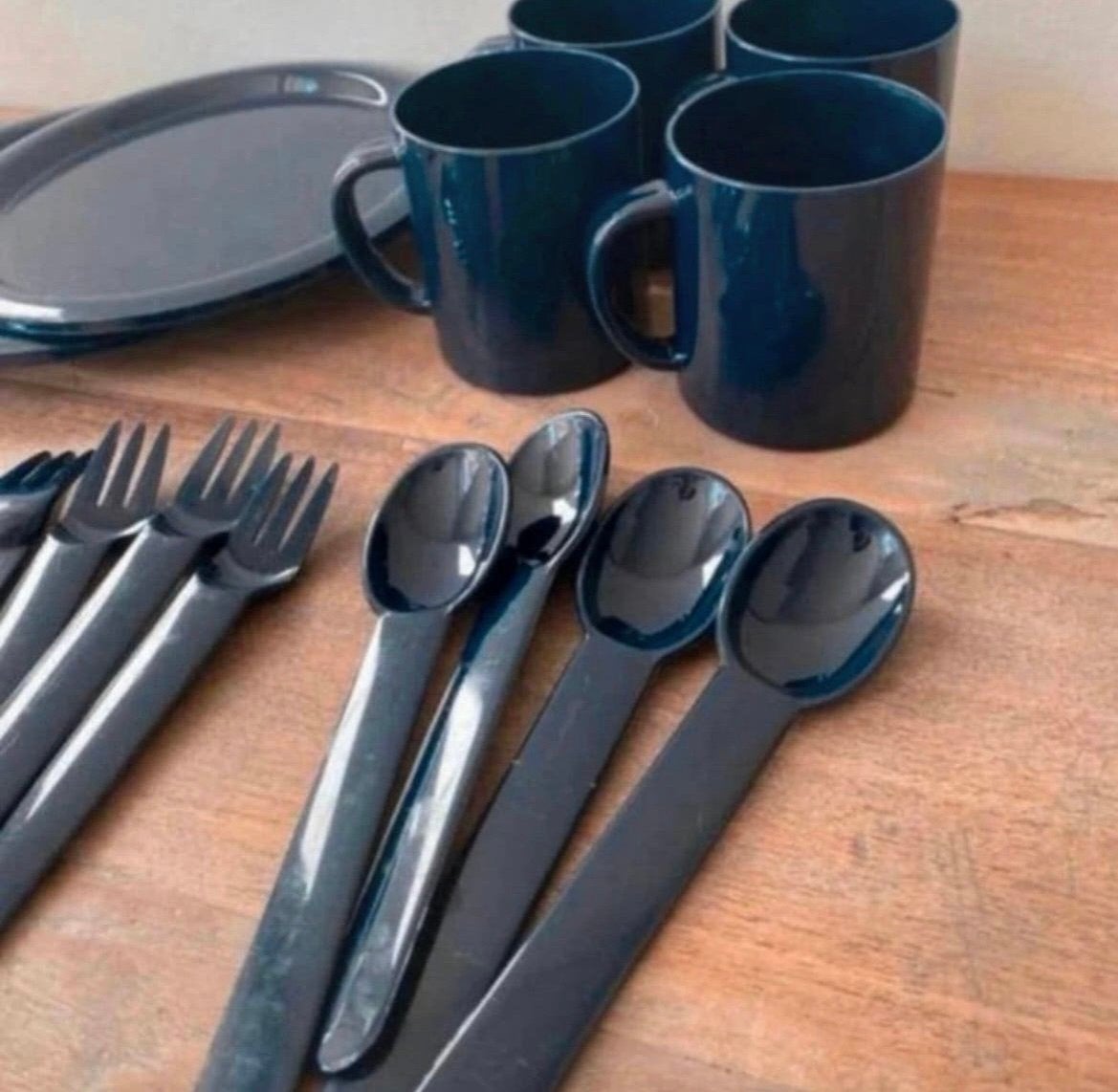 Kunststof servies, Ophalen of Verzenden, Zo goed als nieuw, Kunststof