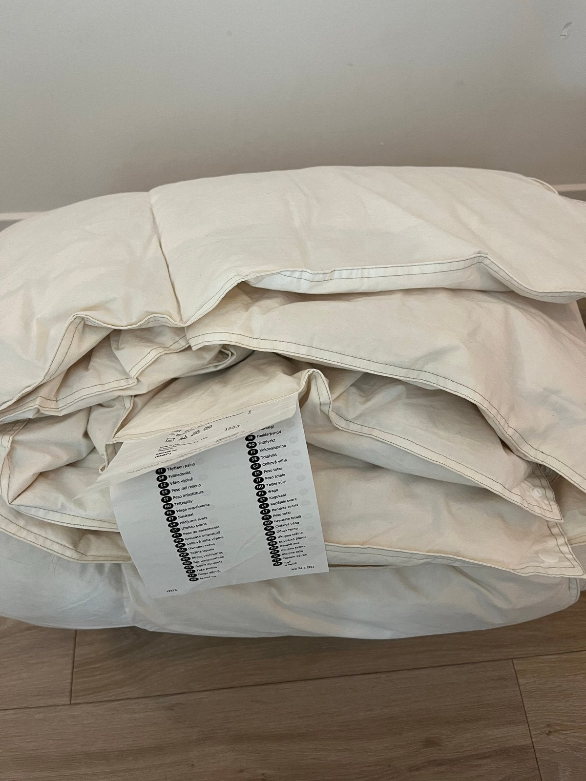 IKEA HÖNSBÄR Dekbed/Duvet 240x220 cm, Ophalen, Wit, Tweepersoons, Dons en Veren