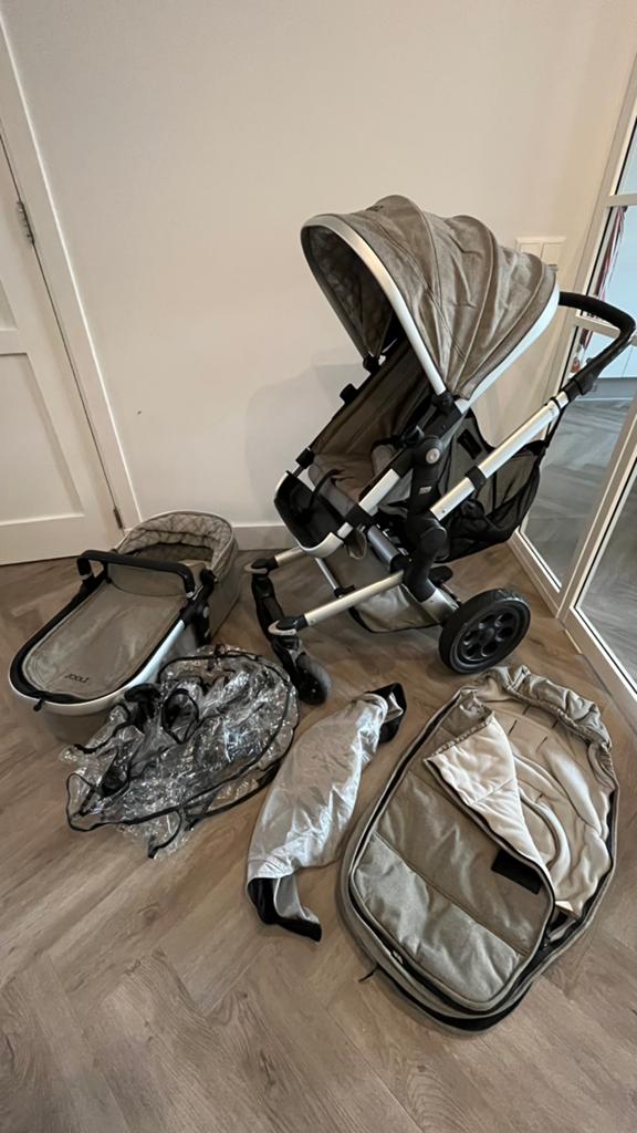 Zeer complete Joolz Kinderwagen Graphite, Overige merken, Gebruikt, Ophalen of Verzenden, Verstelbare duwstang