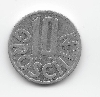 Oostenrijk 10 groschen 1977 KM# 2878, Verzenden, Oostenrijk, Losse munt