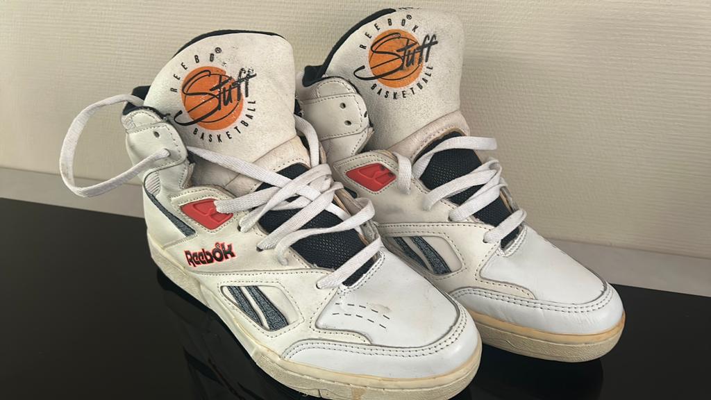 Vintage Reebok Stuff Basketball Sneakers Maat 42, Ophalen of Verzenden, Gedragen, Wit, Sneakers of Gympen