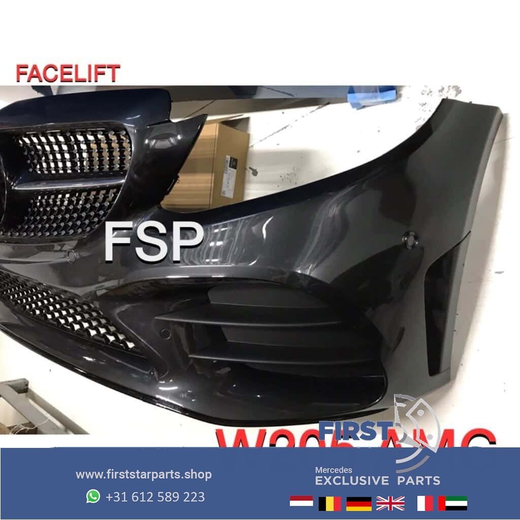 W205 Facelift AMG Voorbumper compleet Mercedes C Klasse 2019, Gebruikt, -, Voor, Ophalen of Verzenden